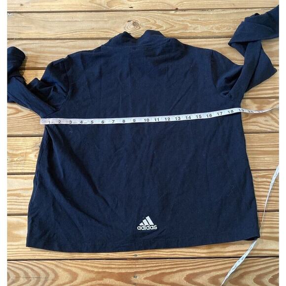 Adidas Long Sleeve Logo Top Size Large Women’s Black Mock Neck - Picture 7 of 8